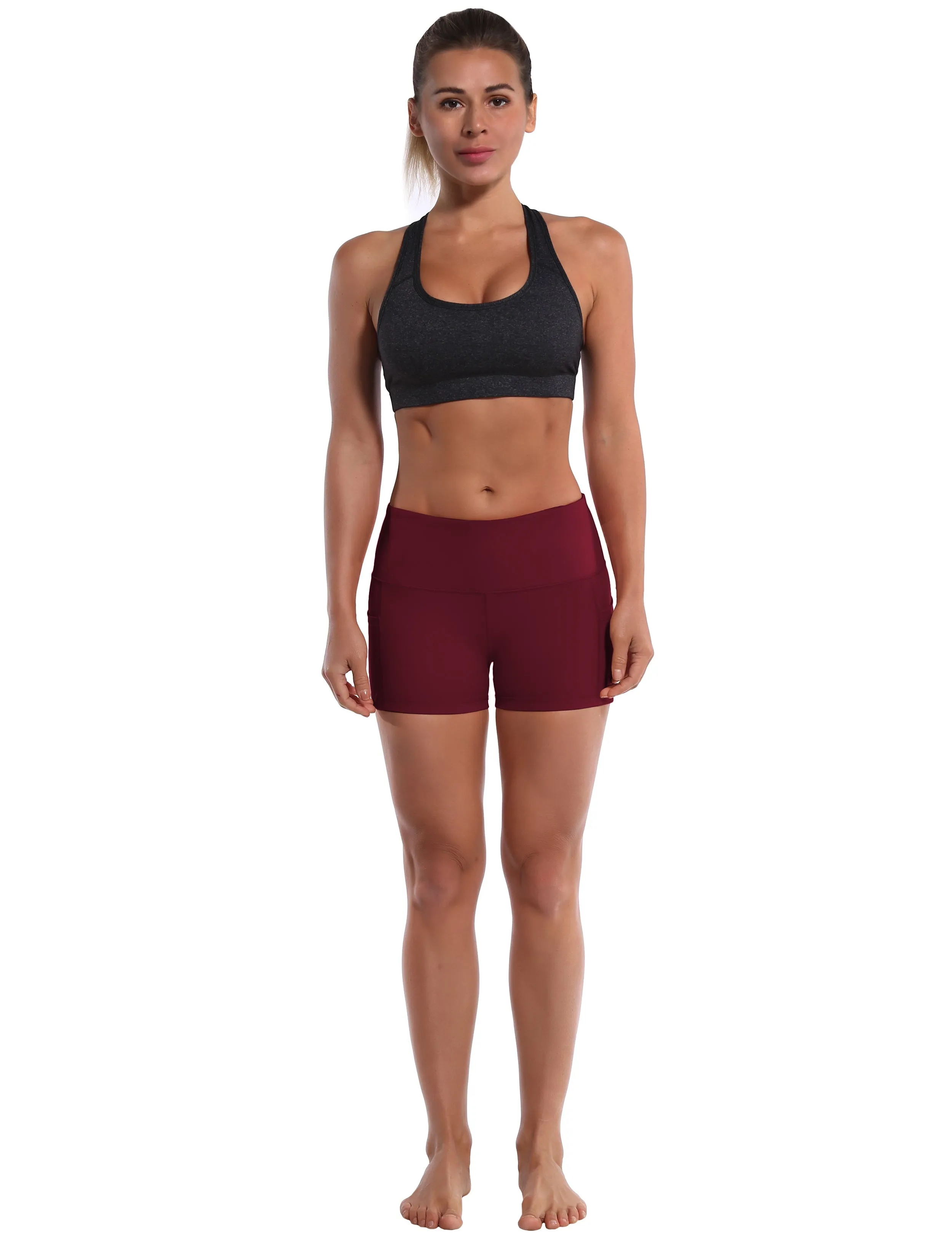 2.5" Side Pockets Running Shorts cherryred_Running