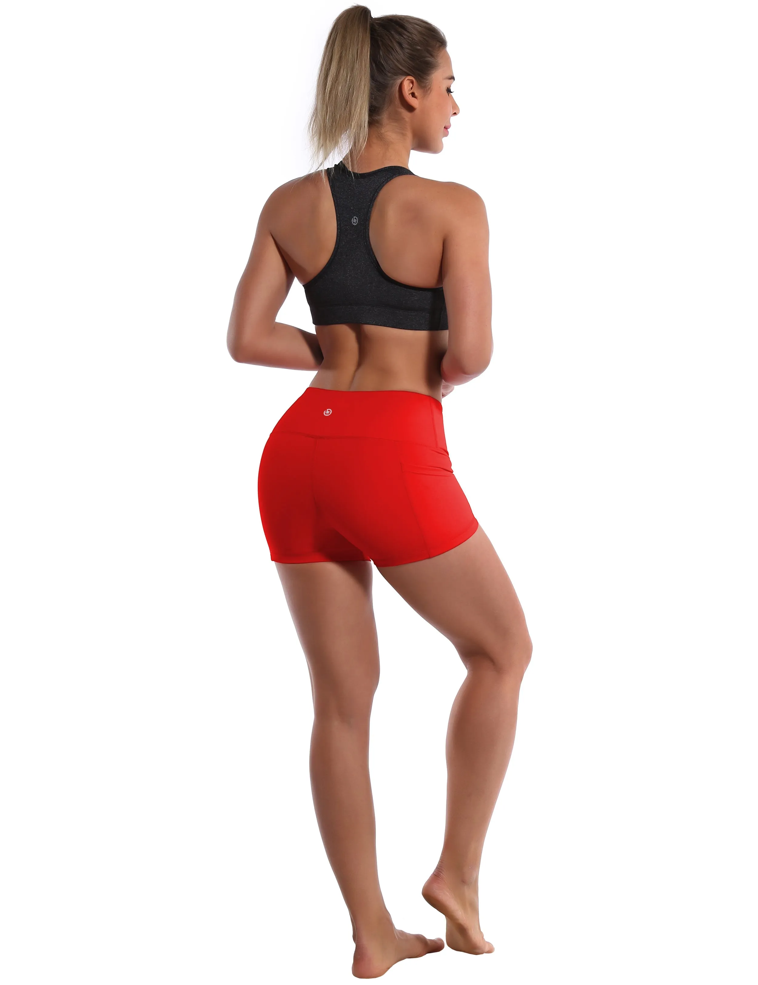 2.5" Side Pockets Running Shorts scarlet_Running