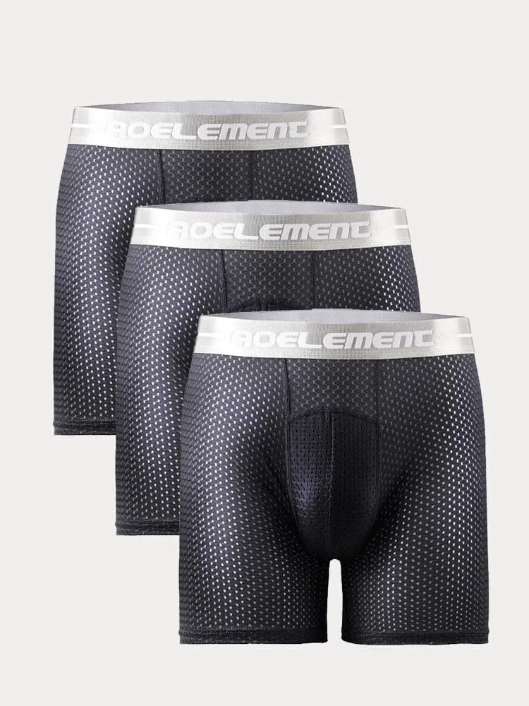 3-Pack Athletic Breathable Boxer Briefs