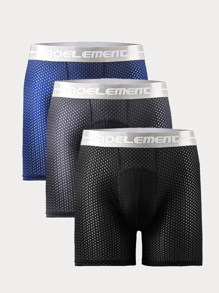 3-Pack Athletic Breathable Boxer Briefs