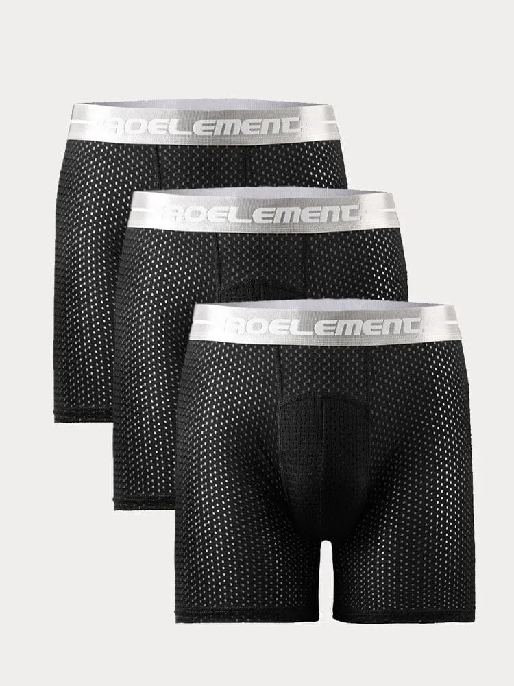 3-Pack Athletic Breathable Boxer Briefs