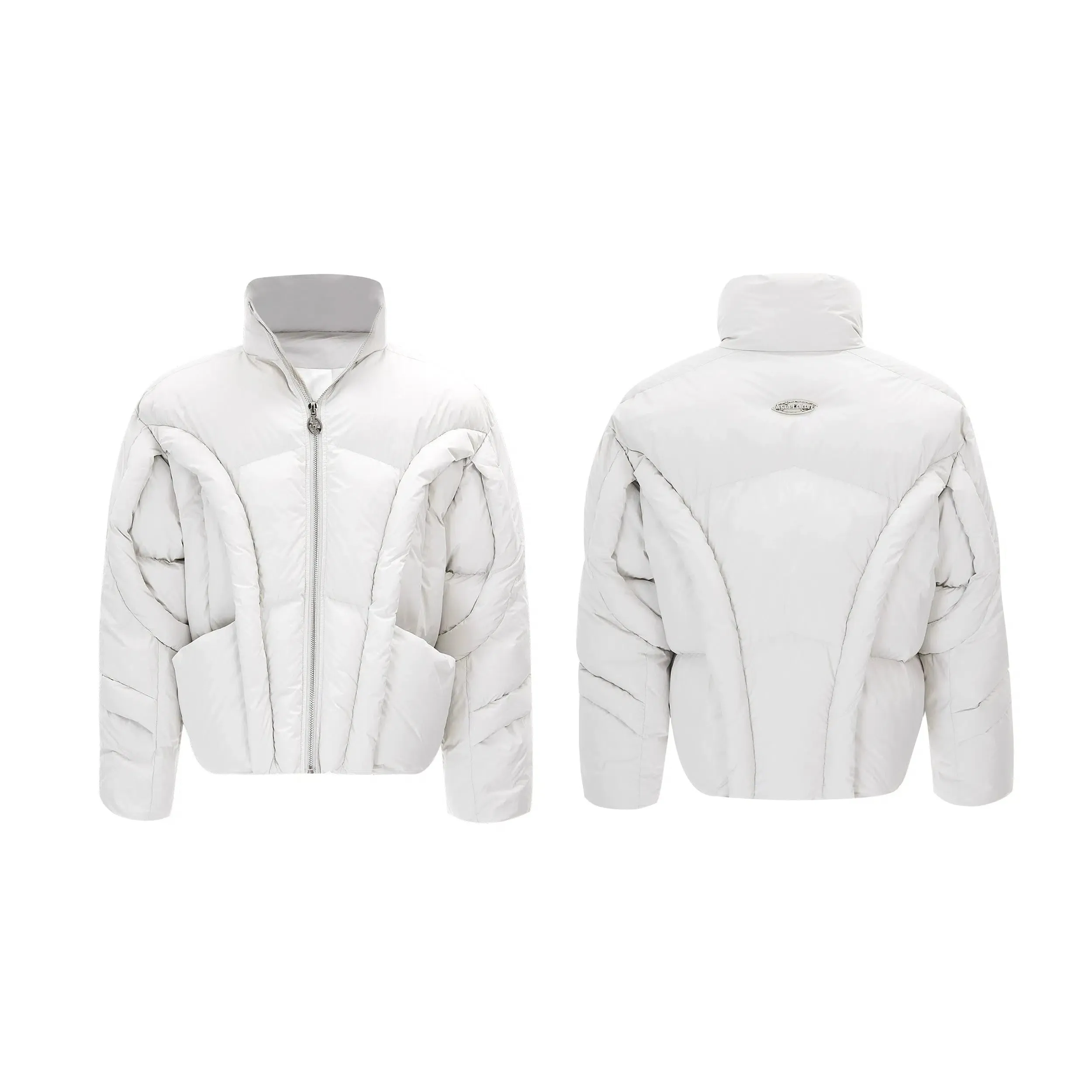 3D Stand Collar Cotton Padded Jacket