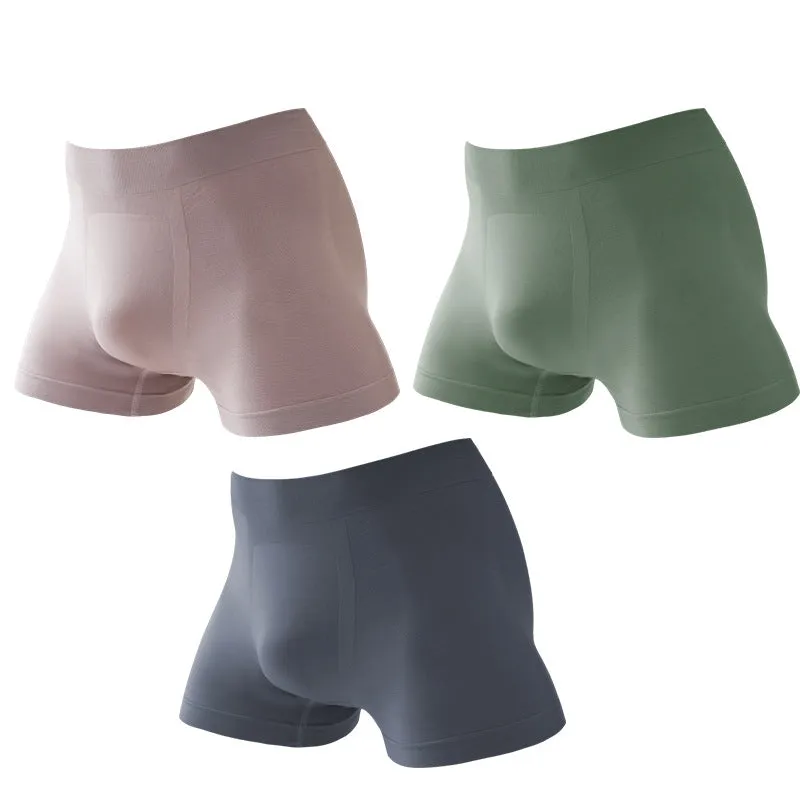 3Pcs Breathable Mid-waist Boxer Briefs