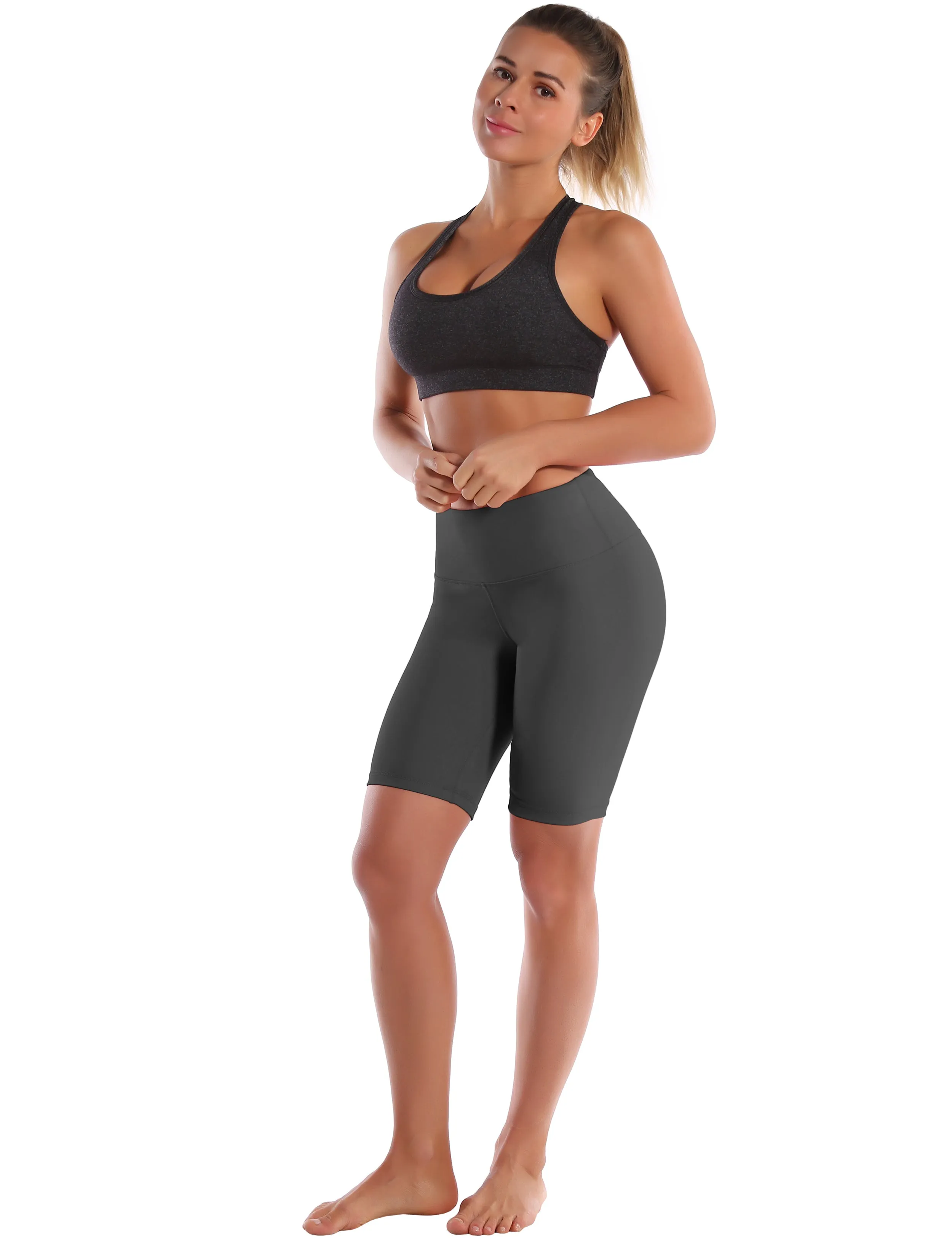 8" High Waist Running Shorts shadowcharcoal_Running