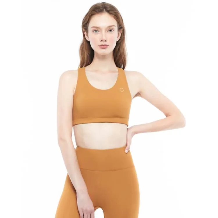 Barrel Fit Womens Mile Bra Top-BRICK ORANGE