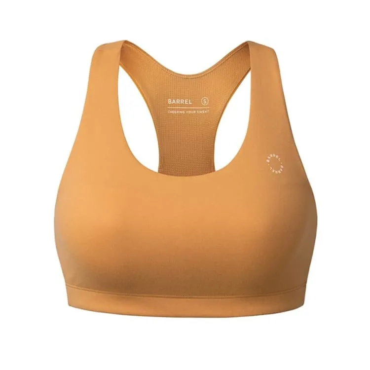 Barrel Fit Womens Mile Bra Top-BRICK ORANGE