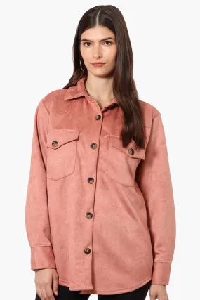 Beechers Brook Button Down Flap Pocket Lightweight Jacket - Pink