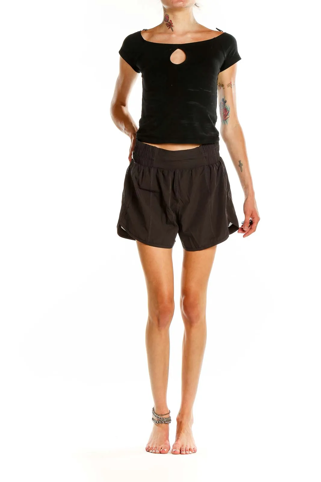 Black Athletic Running Shorts