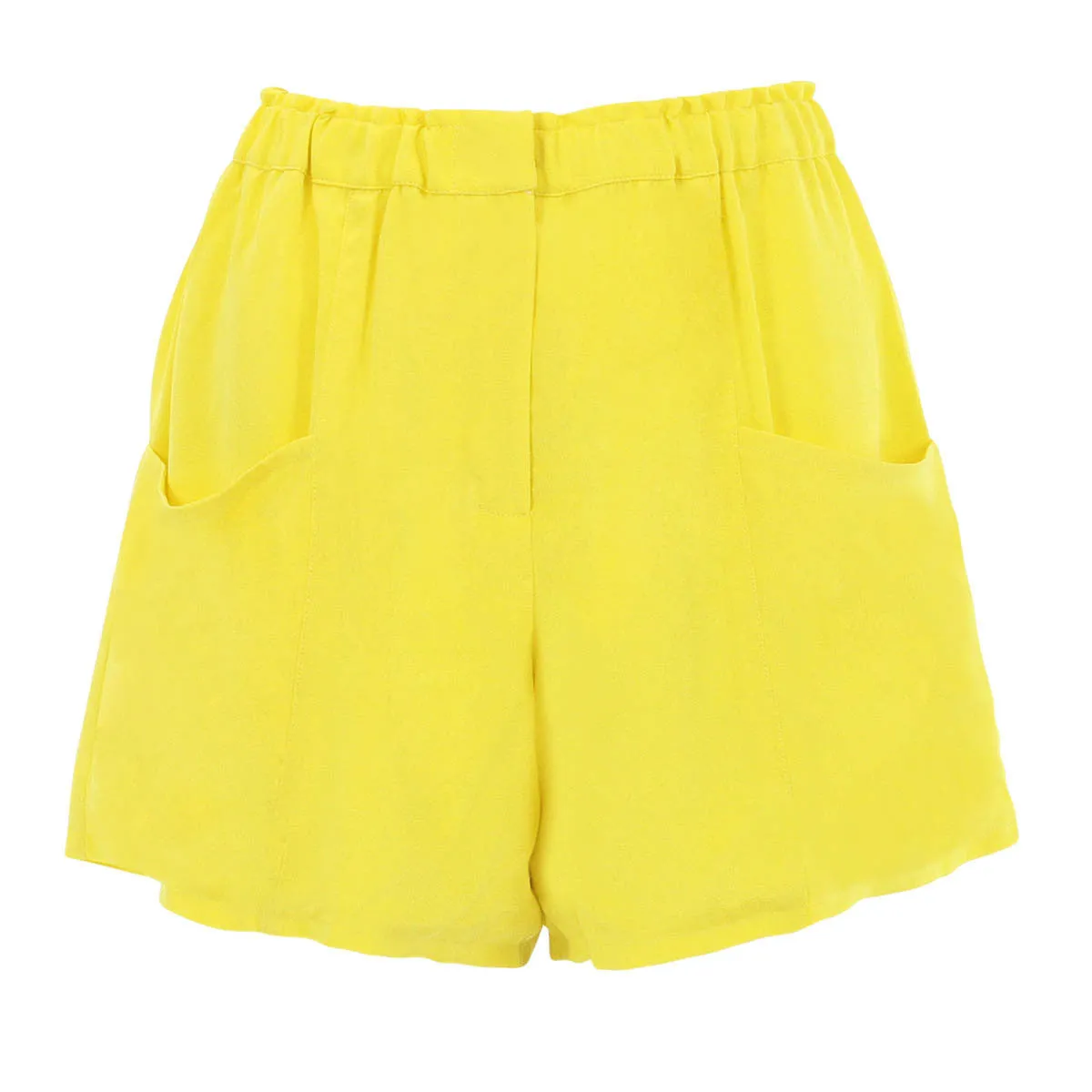 Blake Yellow Elastic Waist Shorts