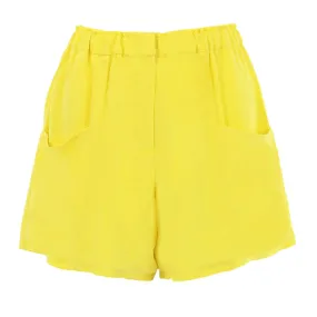 Blake Yellow Elastic Waist Shorts