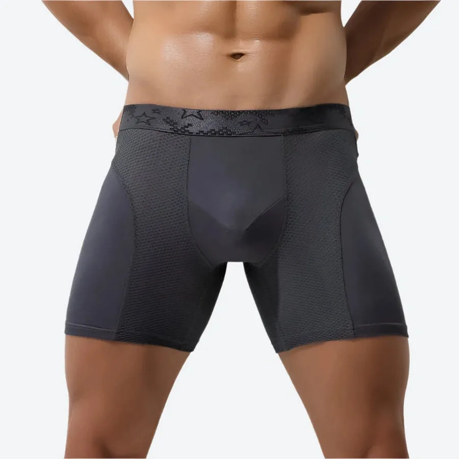 Breathable Compression Long Boxer Shorts