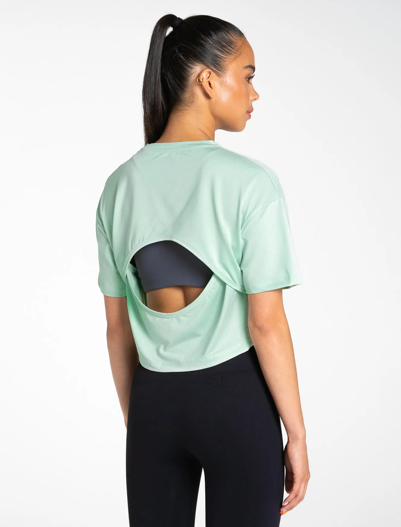 Breeze Crop T-Shirt - Mint Green