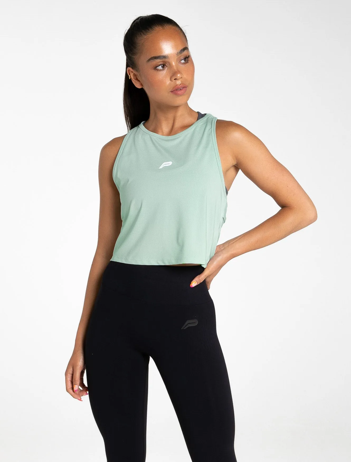 Breeze Crop Tank - Mint Green