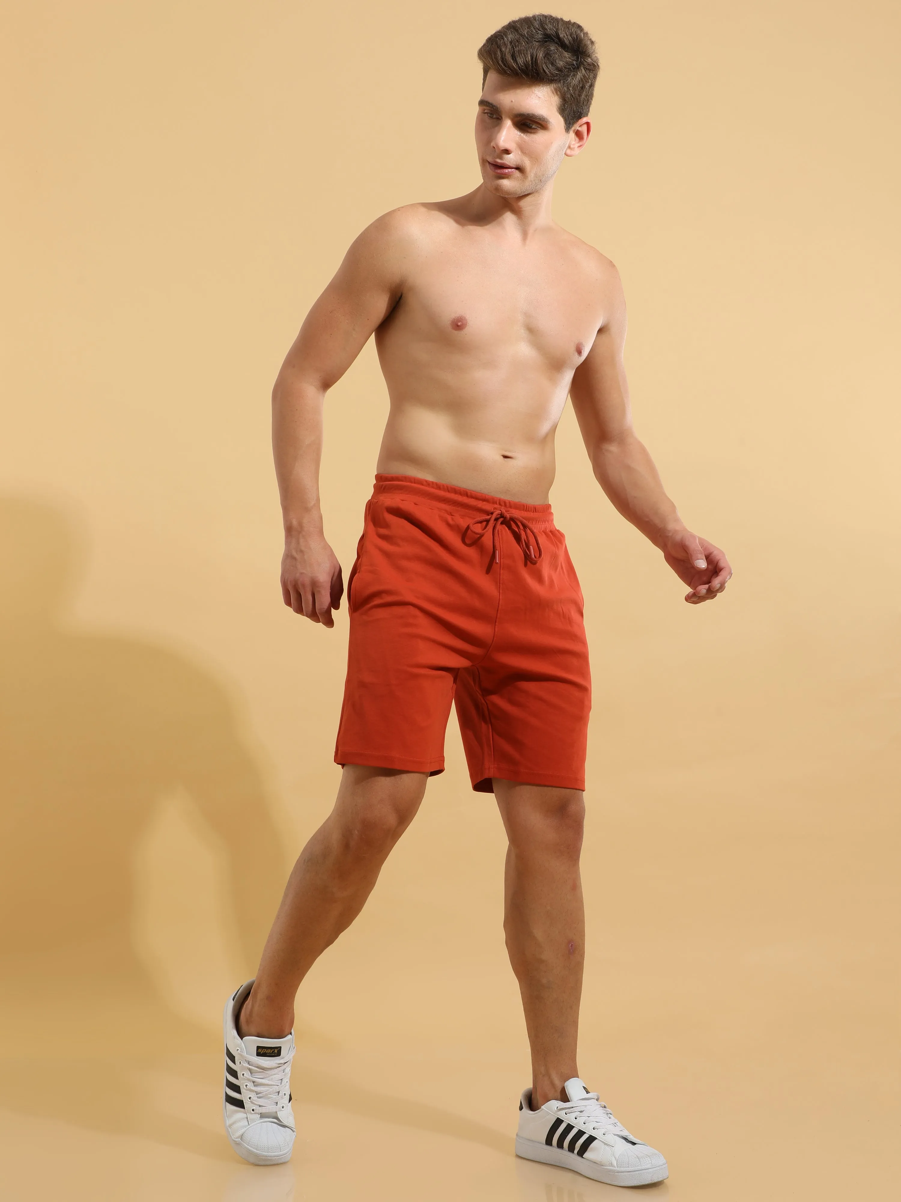 Bronze Cotton Shorts