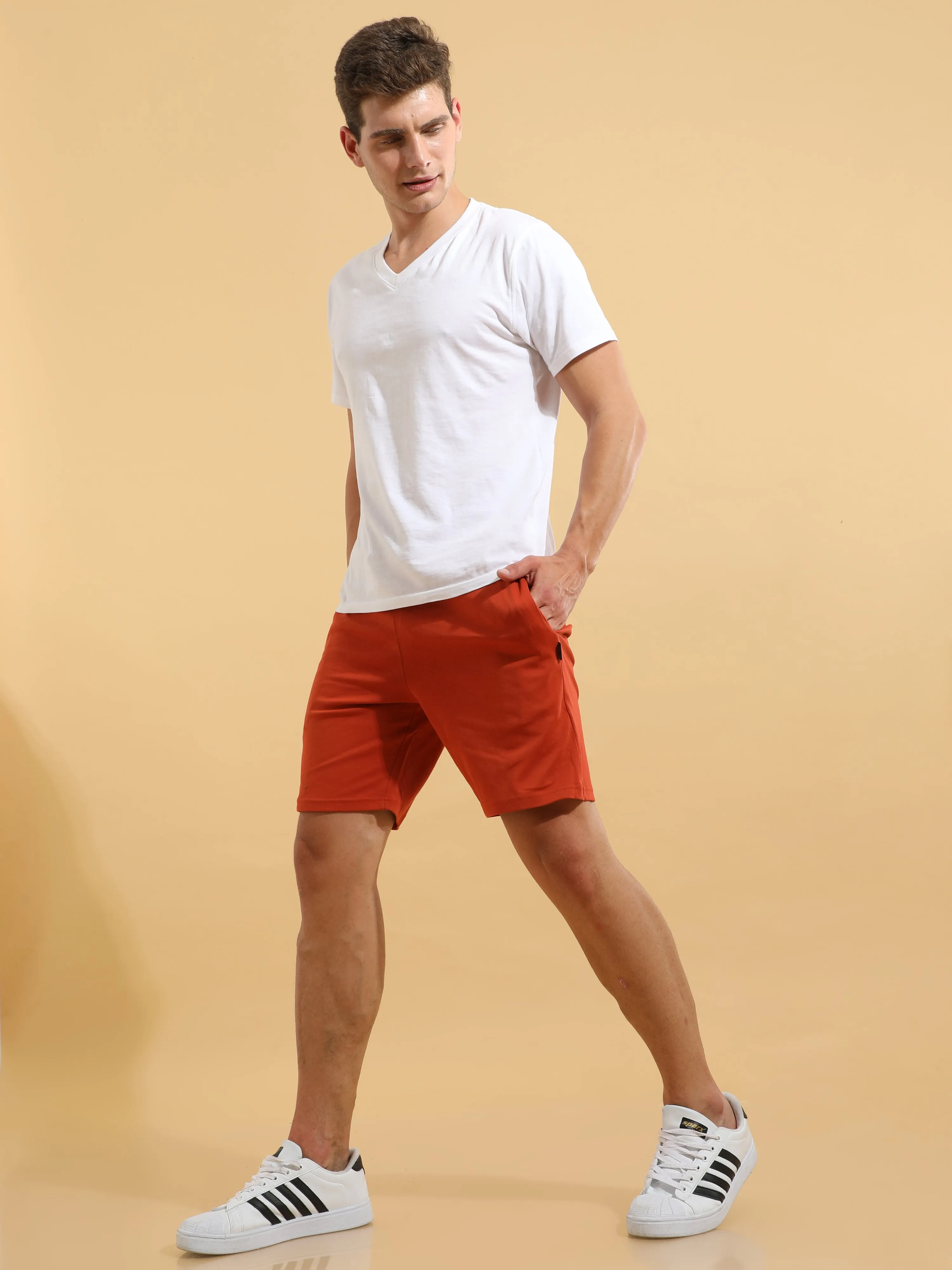 Bronze Cotton Shorts