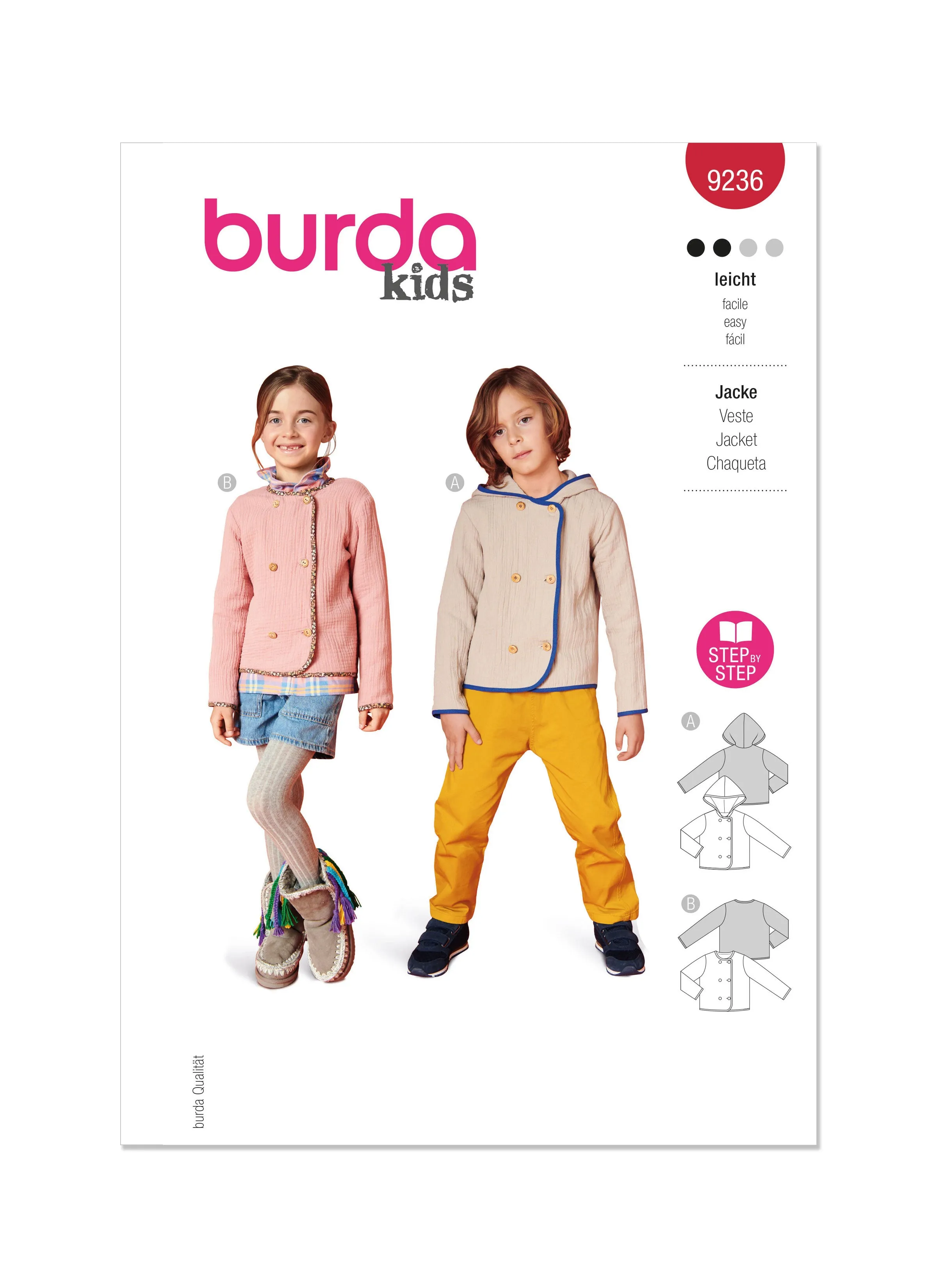 Burda Sewing Pattern 9236 Children's Jacket