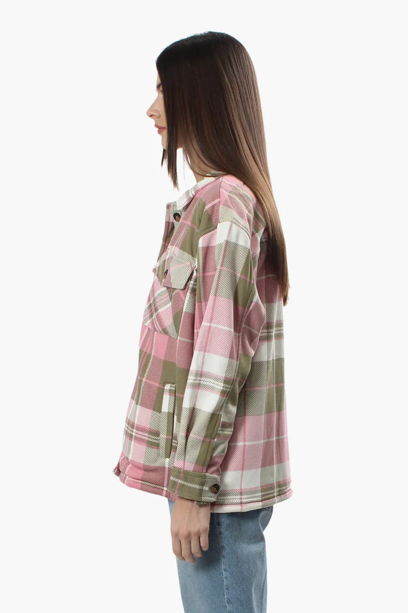 Canada Weather Gear Plaid Lightweight Jacket - Pink