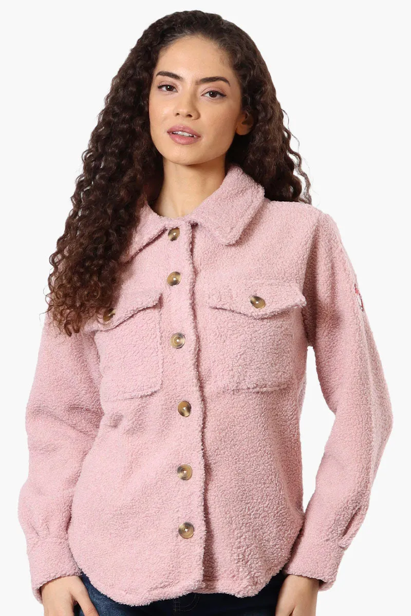 Canada Weather Gear Sherpa Lightweight Jacket - Pink