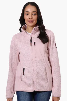 Canada Weather Gear Zip Up Chest Pocket Fleece Lightweight Jacket - Pink