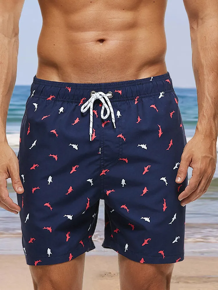 Casual Breathable Printed Beach Shorts