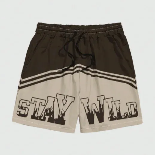 Casual Letter Printed Breathable Shorts