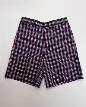 EW Flat Front Zip Shorts Plaid 3C