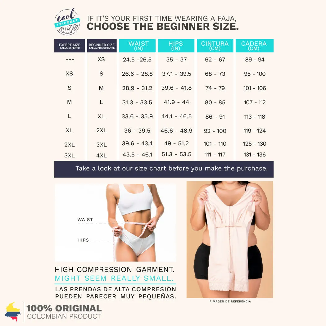 Fajas SONRYSE TR72BF | Butt Lifter Tummy Control Shapewear Bodysuit | Daily Use | Triconet