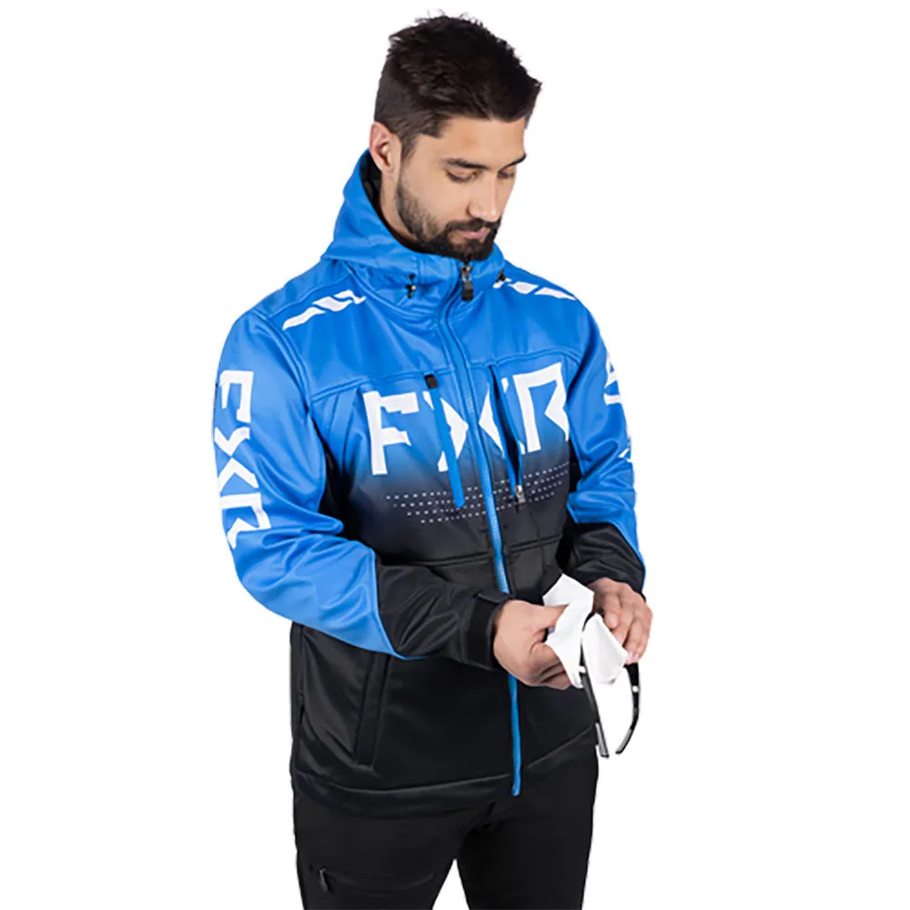 FXR Mens Helium Pro Softshell Snowmobile Jacket MX Blue LE