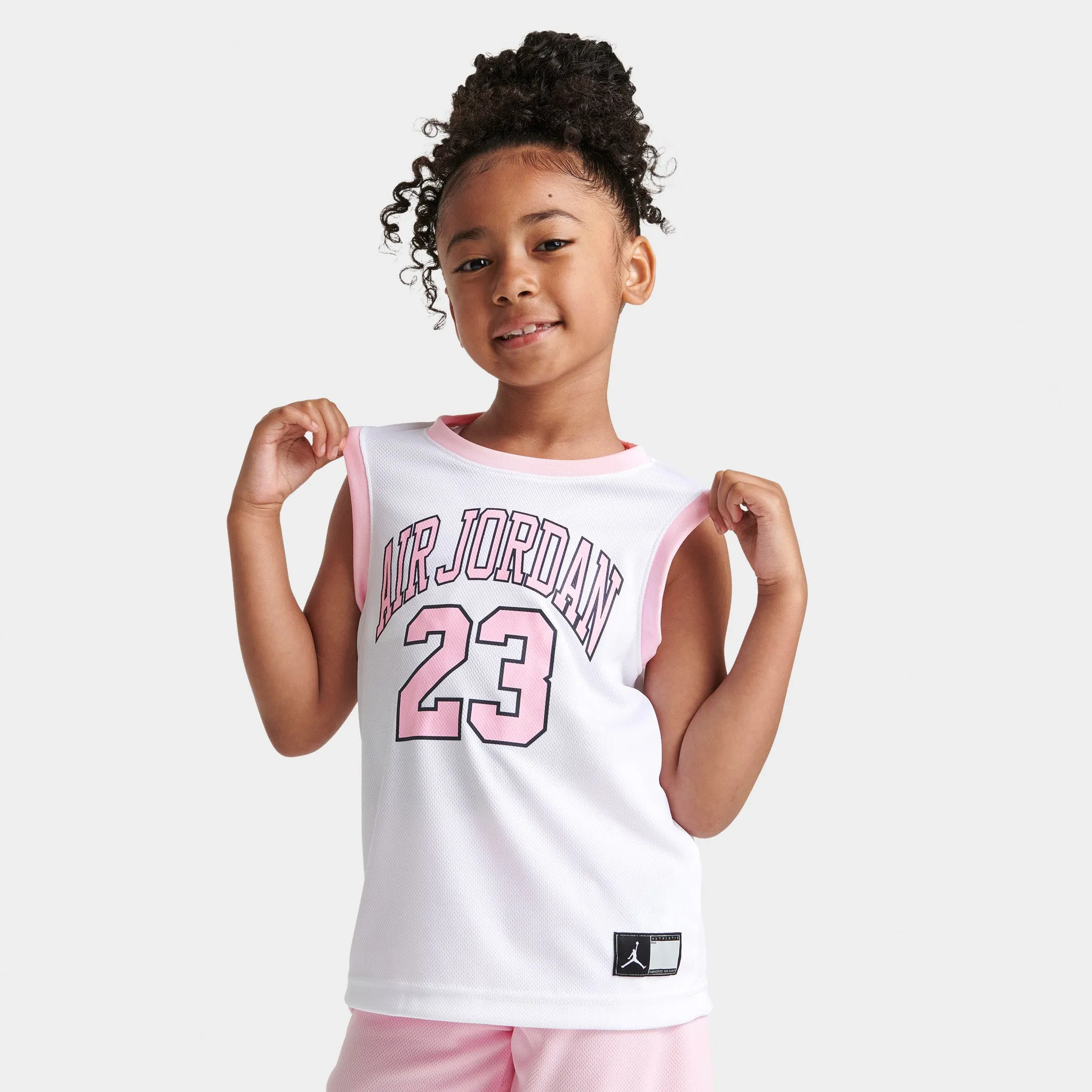 Jordan Child Girls' AJ23 Jersey and Shorts Set White / Pink