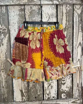 Kantha Sunrise "Dogwood" Shorts by Jaded Gypsy