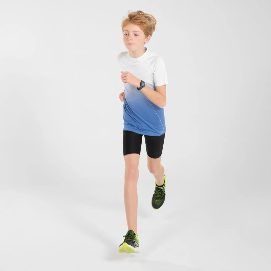 Kid's Breathable Tight Shorts - Kiprun Dry Black