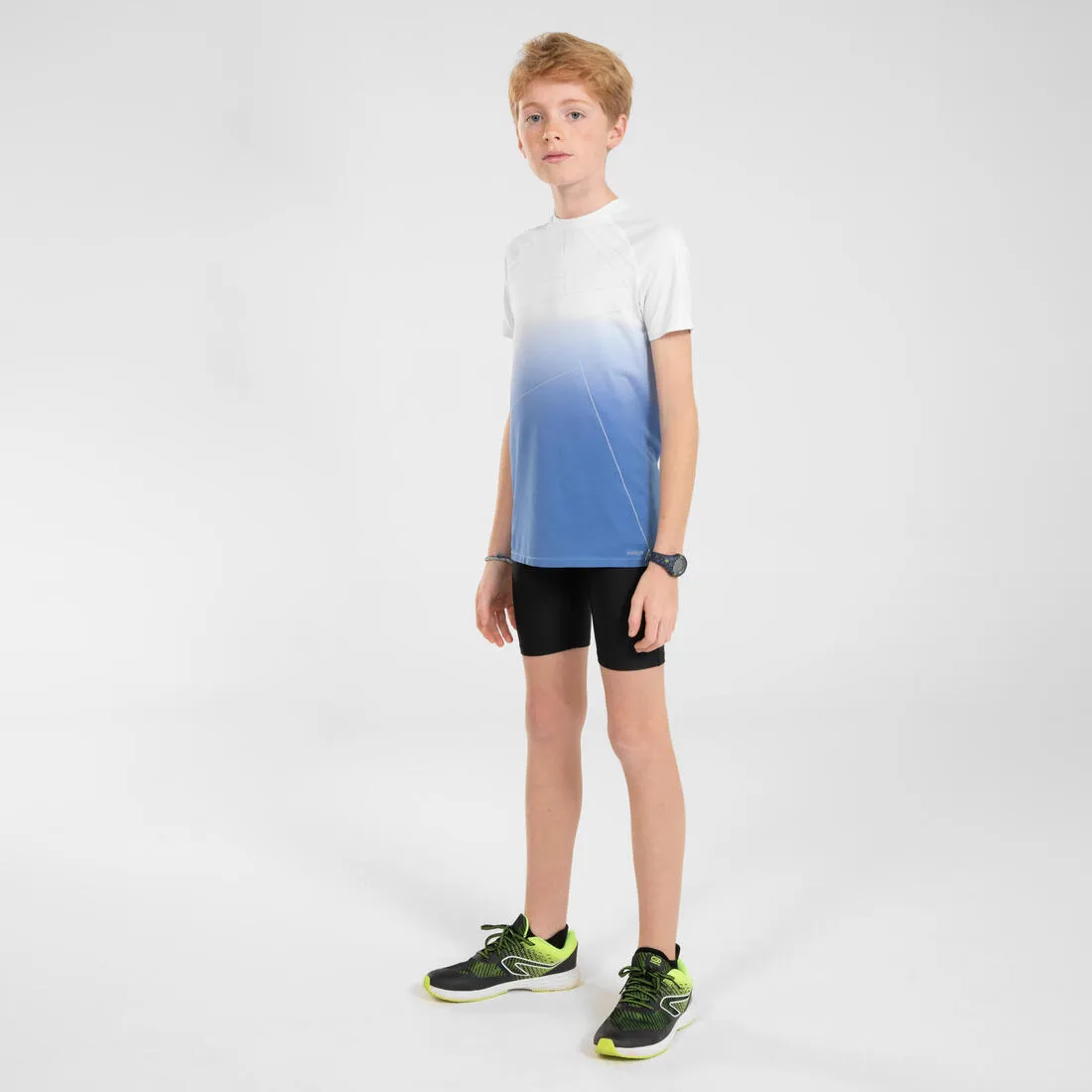 Kid's Breathable Tight Shorts - Kiprun Dry Black