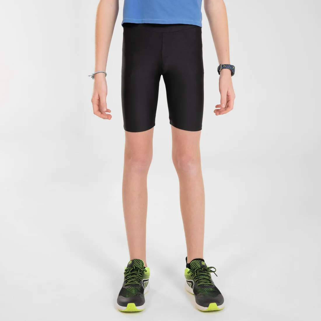 Kid's Breathable Tight Shorts - Kiprun Dry Black