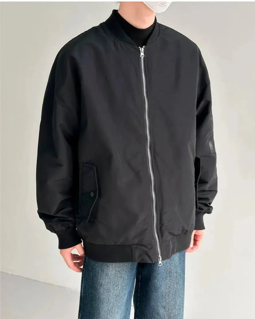 Lightweight Baseball Collar Cotton Jacket