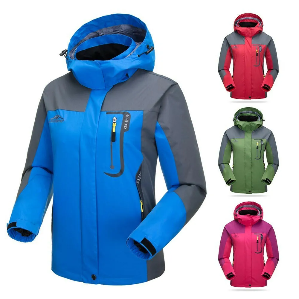 Lixada Waterproof Windproof Detachable Hooded Jacket for Women