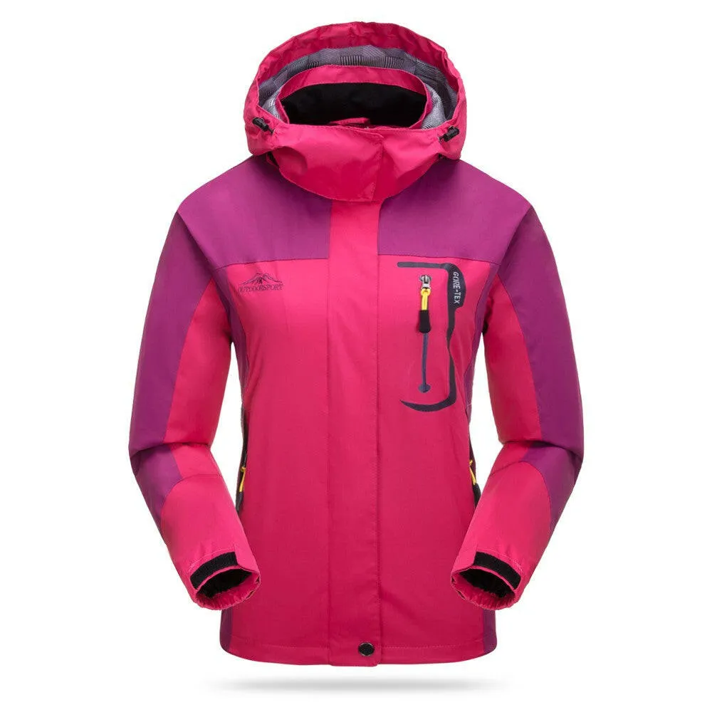 Lixada Waterproof Windproof Detachable Hooded Jacket for Women