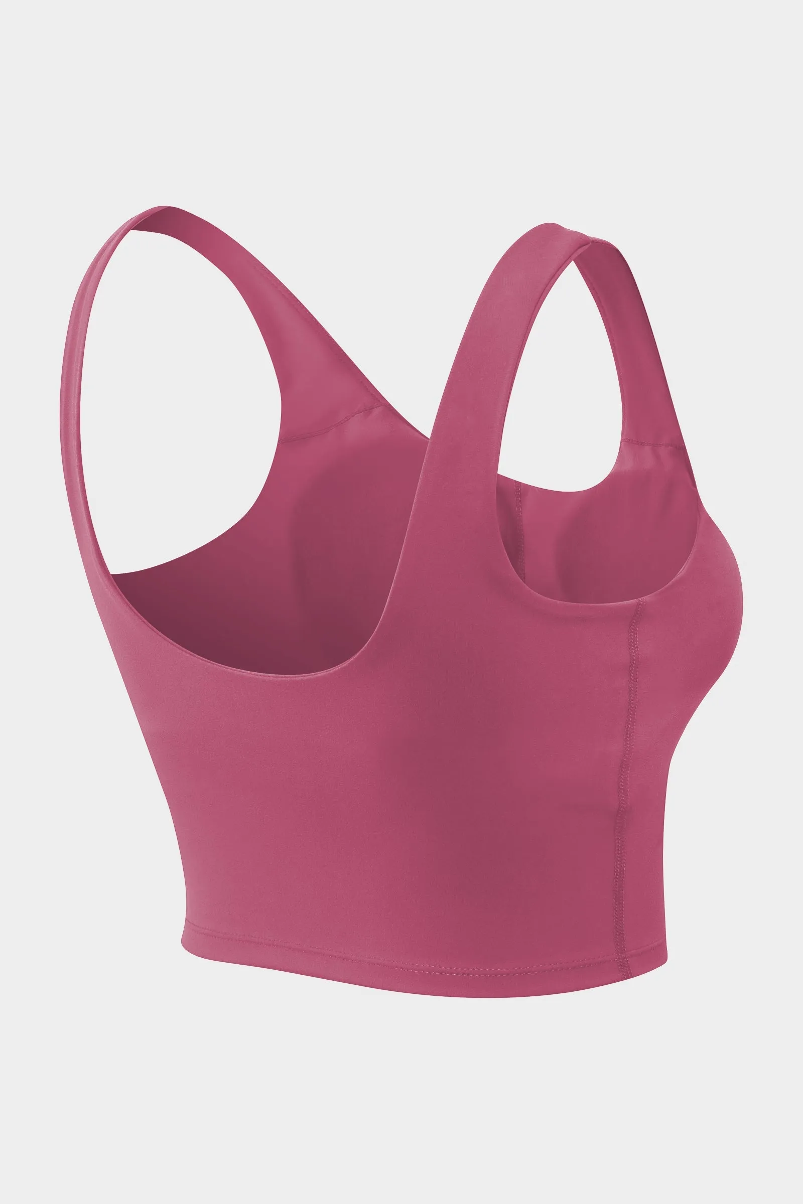 Longline Crop Tops Built in Bra