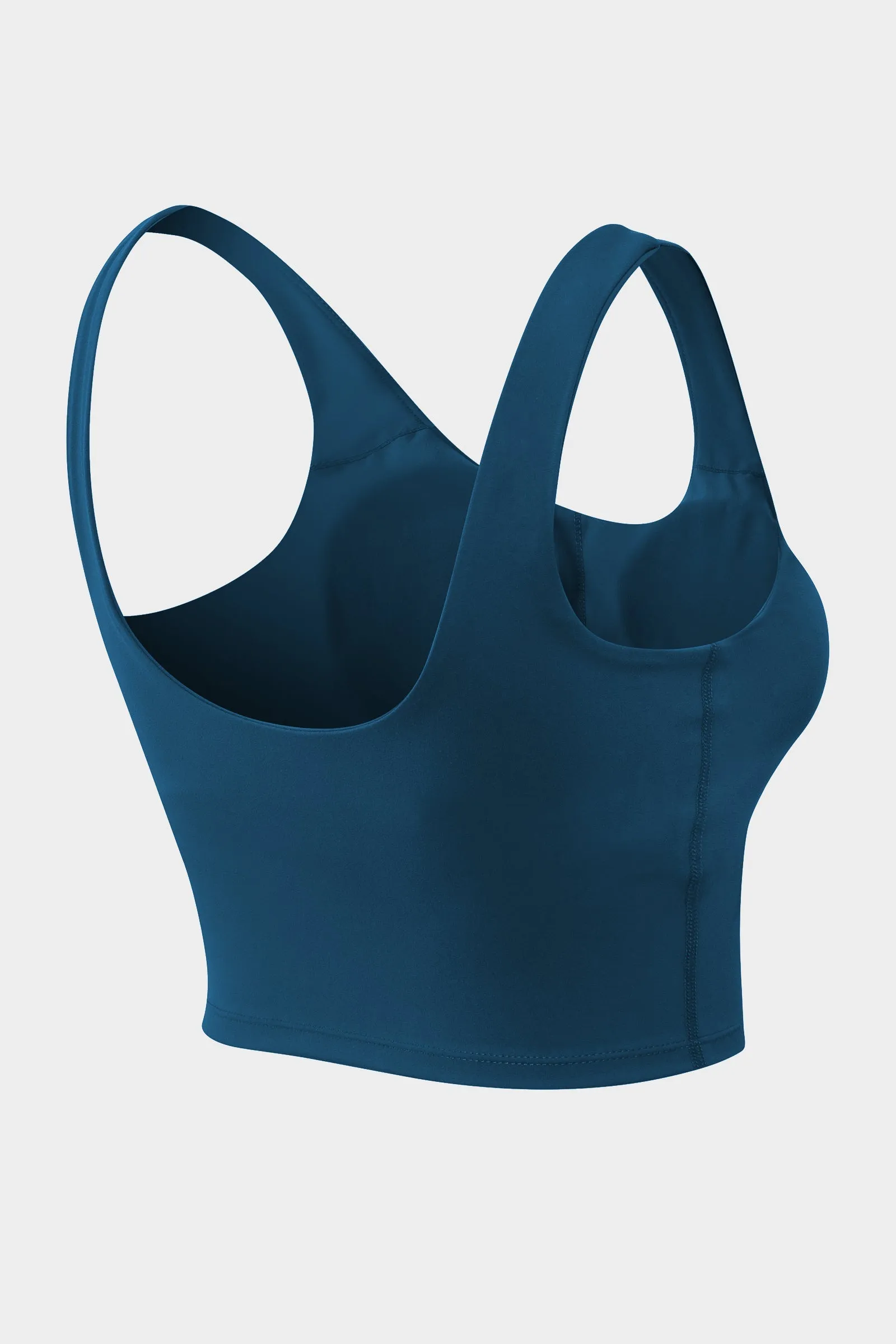 Longline Crop Tops Built in Bra