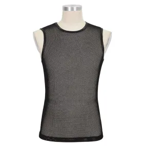 Men's Gothic Sheer Mesh Tank Tops