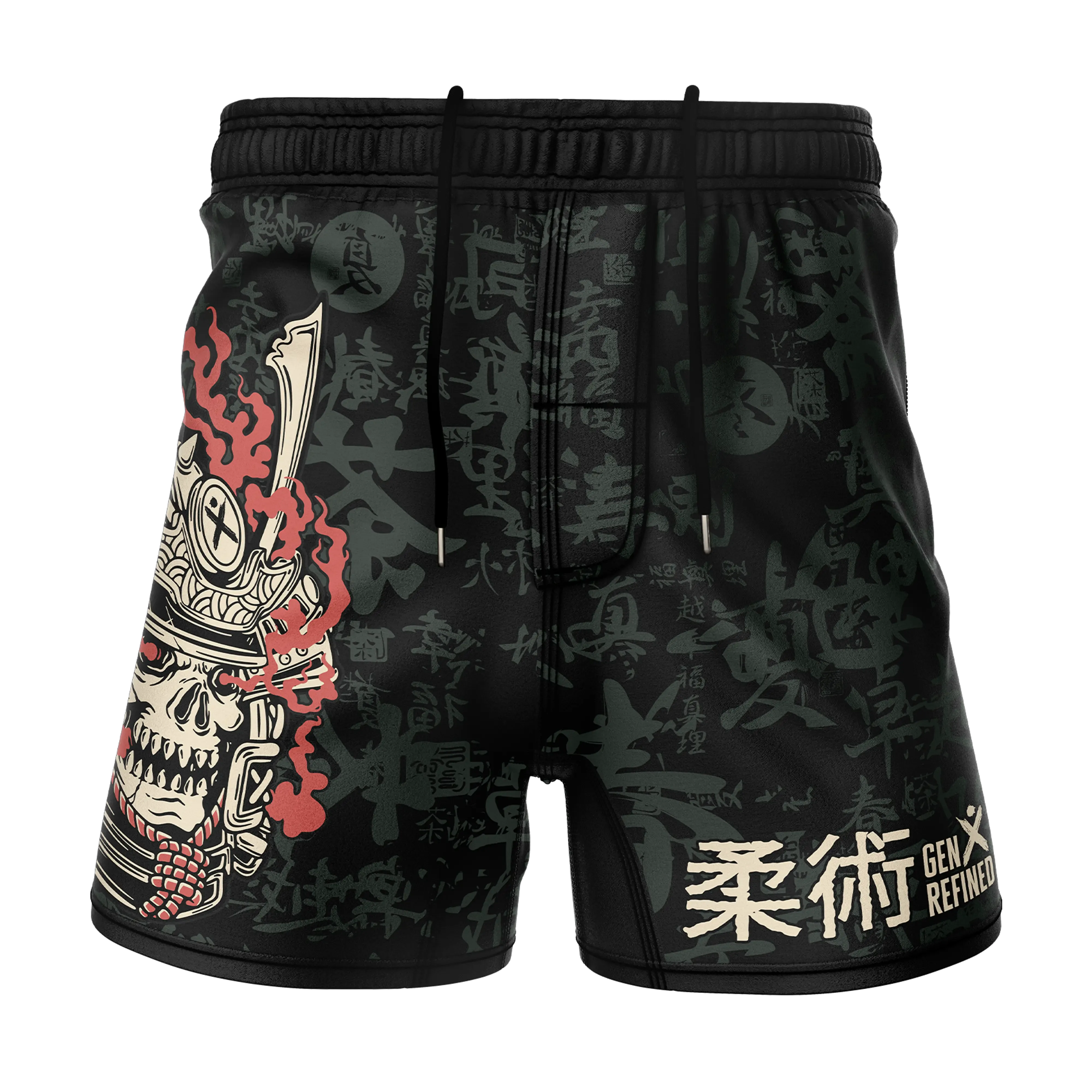 Men's Premium Black Ronins Visage - Grappling Shorts