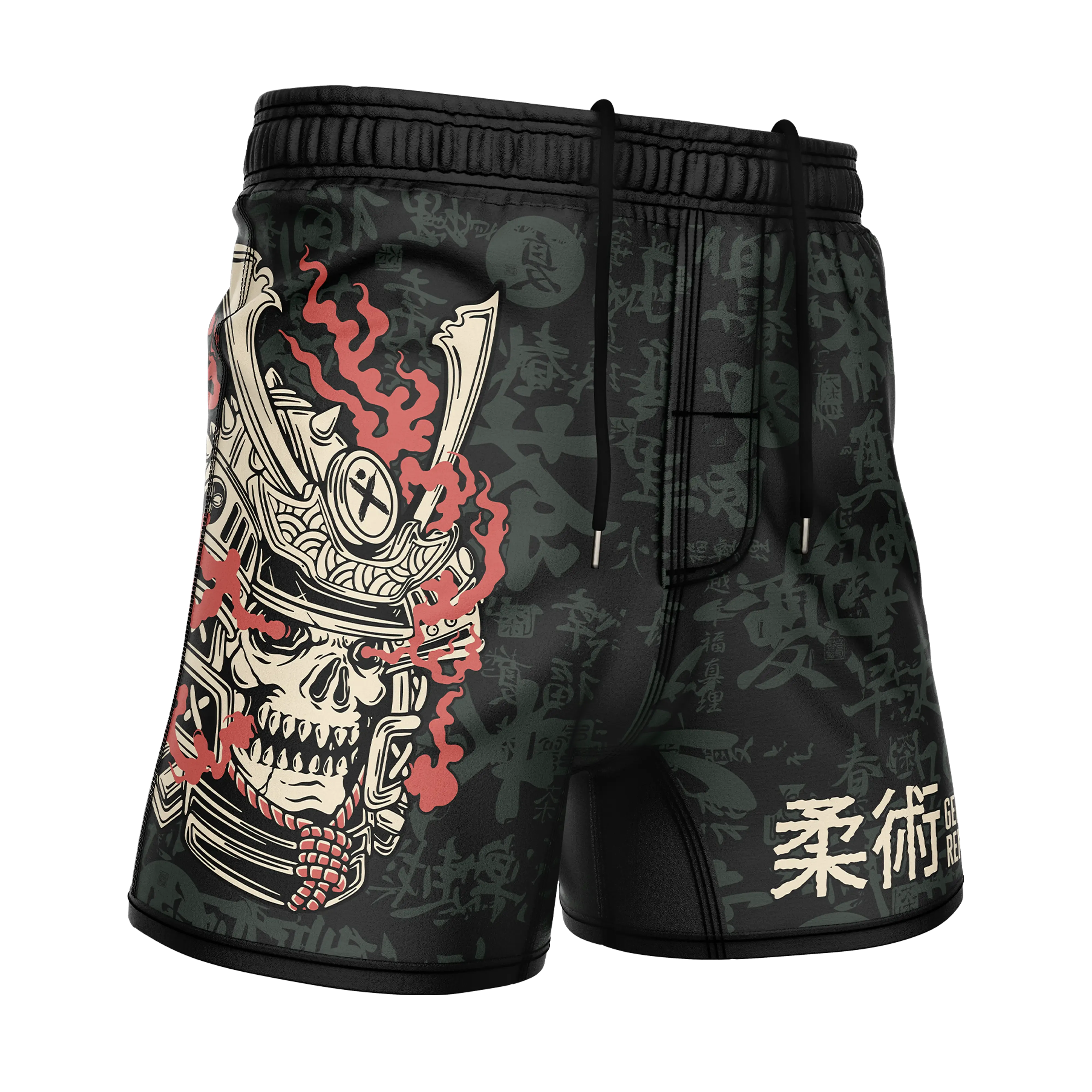 Men's Premium Black Ronins Visage - Grappling Shorts