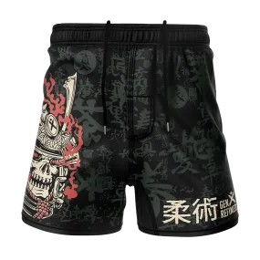 Men's Premium Black Ronins Visage - Grappling Shorts