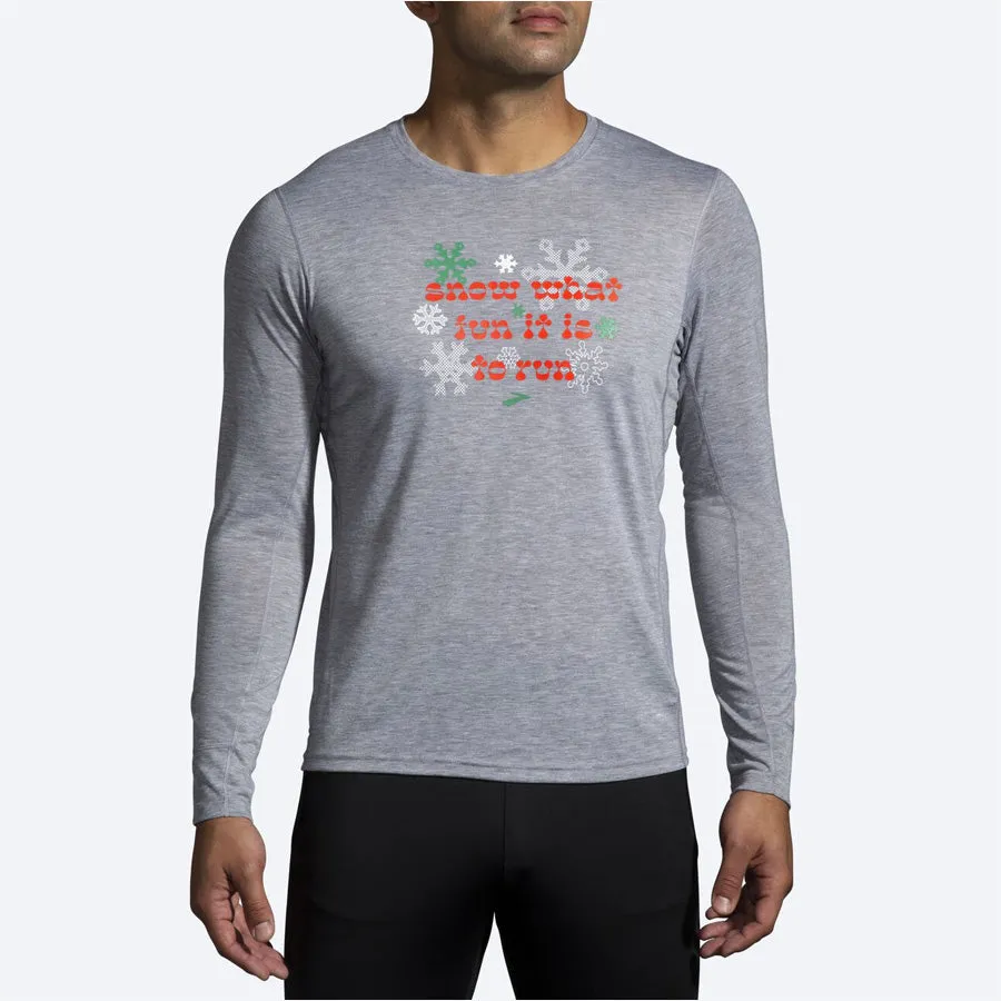 Men'sRun Merry Distance Graphic Long Sleeve