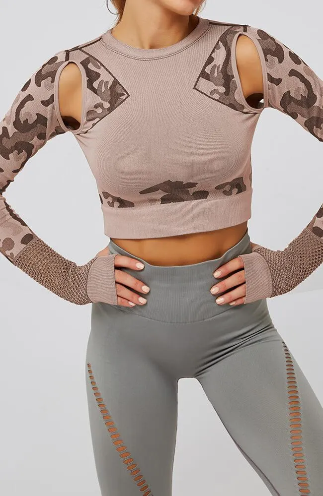 Mesh Camo Top