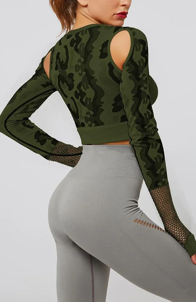 Mesh Camo Top