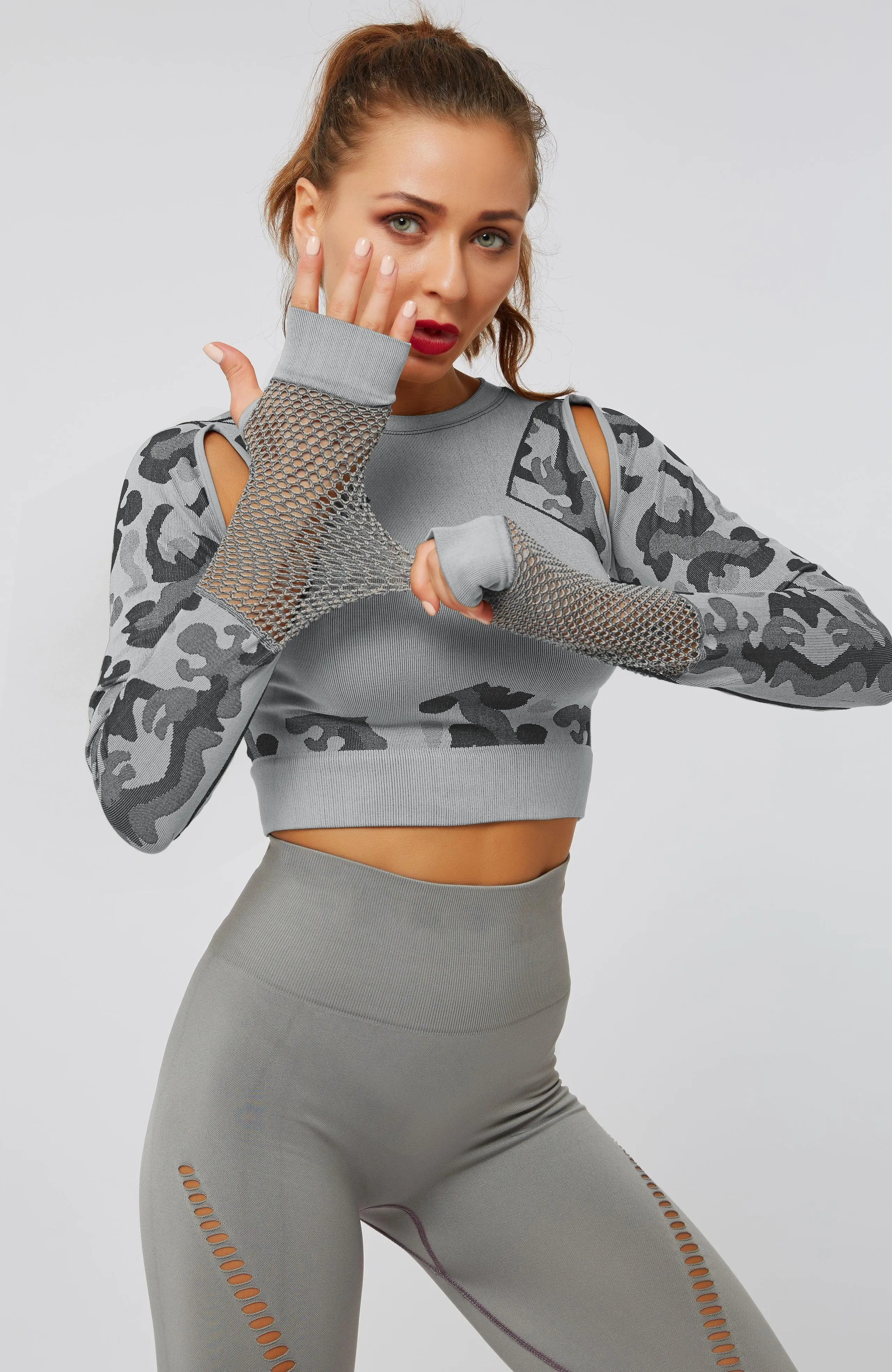 Mesh Camo Top