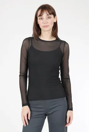 Mika Mesh Tee, Black