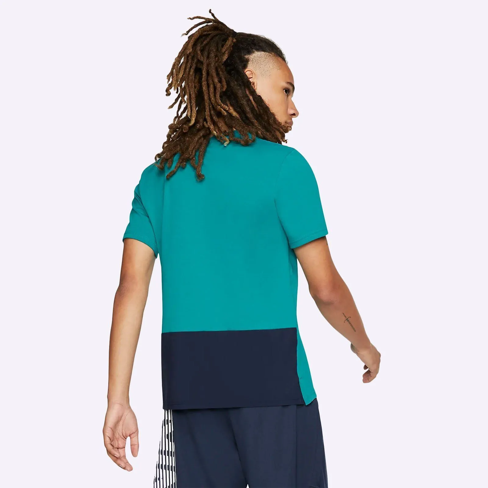 Nike - Dri-FIT Men's Short-Sleeve Training Top - Spirit Teal/Obsidian/White