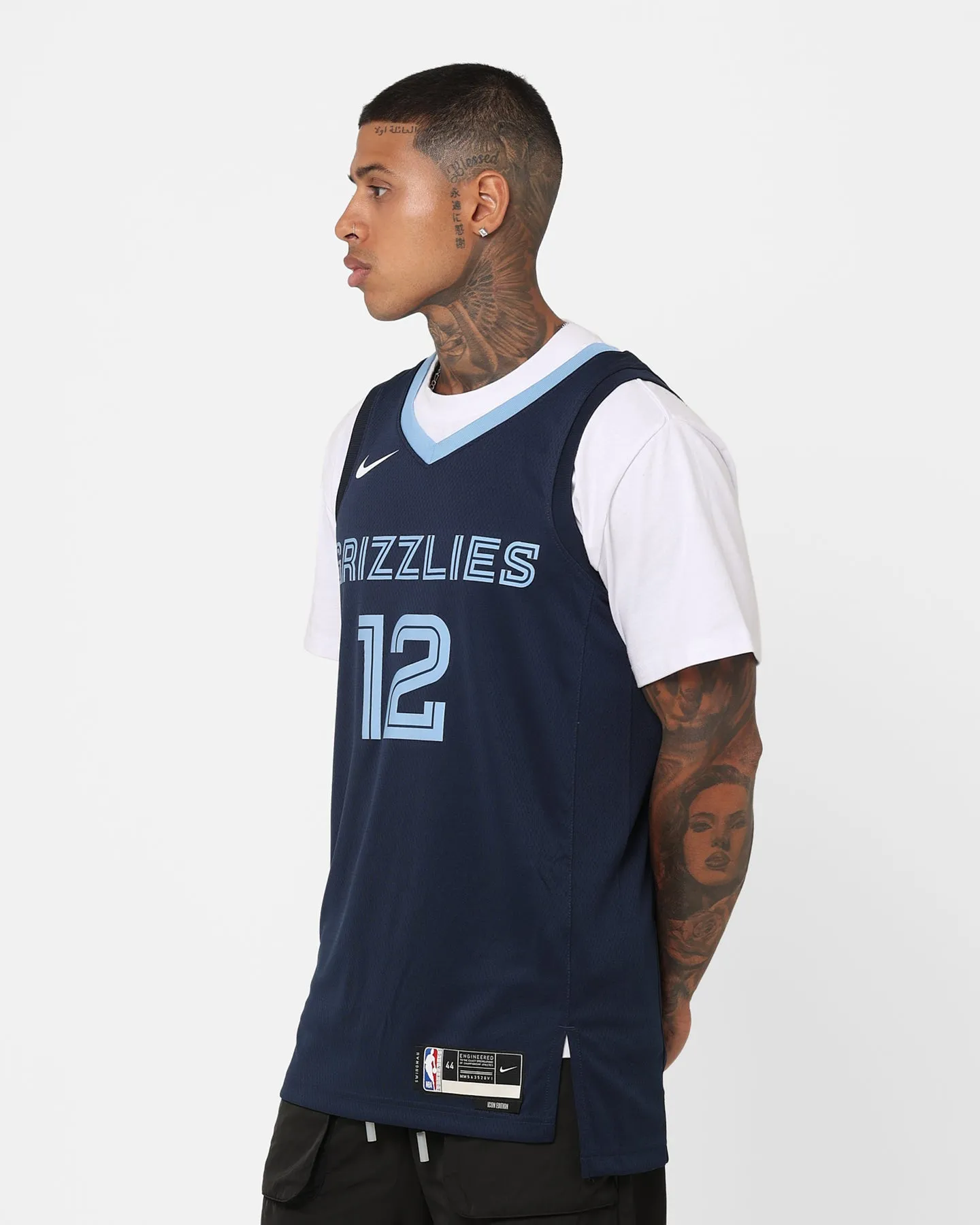 Nike Ja Morant Memphis Grizzlies '22 Icon Edition Dri-FIT NBA Swingman Jersey College Navy