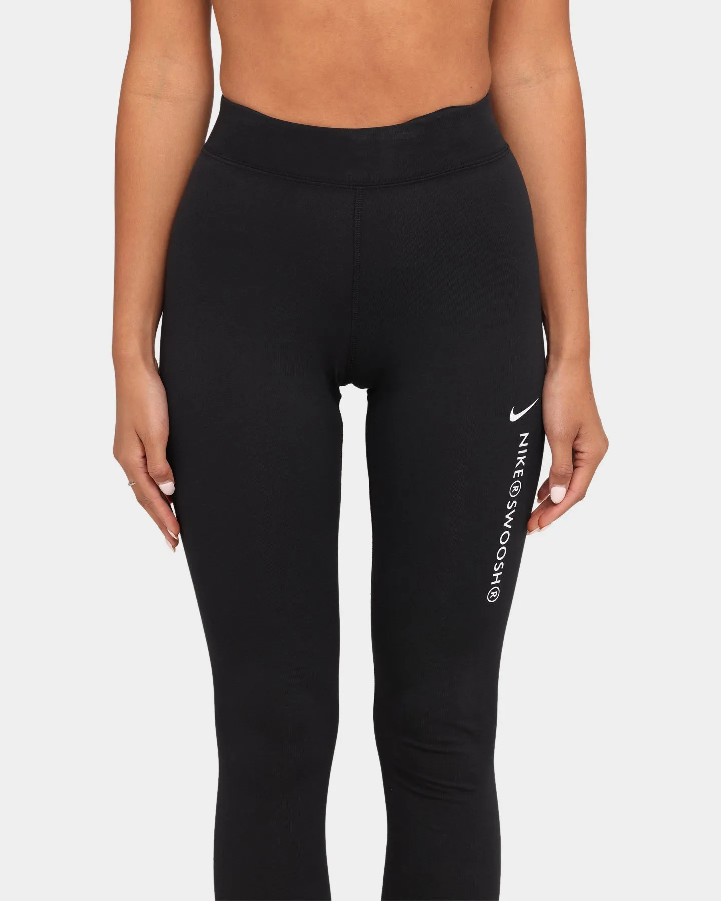 Nike Nike Sportswear Swoosh High-Rise Leggings Black/White